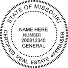 Missouri Certified Real Estate Appraiser Seal